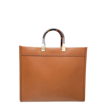 Fendi Brown Sunshine FENDI ROMA Shopper Medium Bag