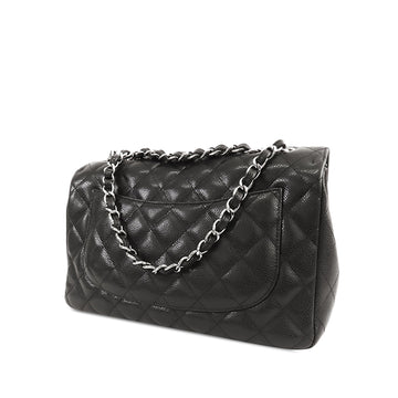 CHANEL Jumbo Classic Caviar Single Flap Shoulder Bag