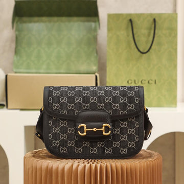 GG 602204 shoulder bag bag Leather black