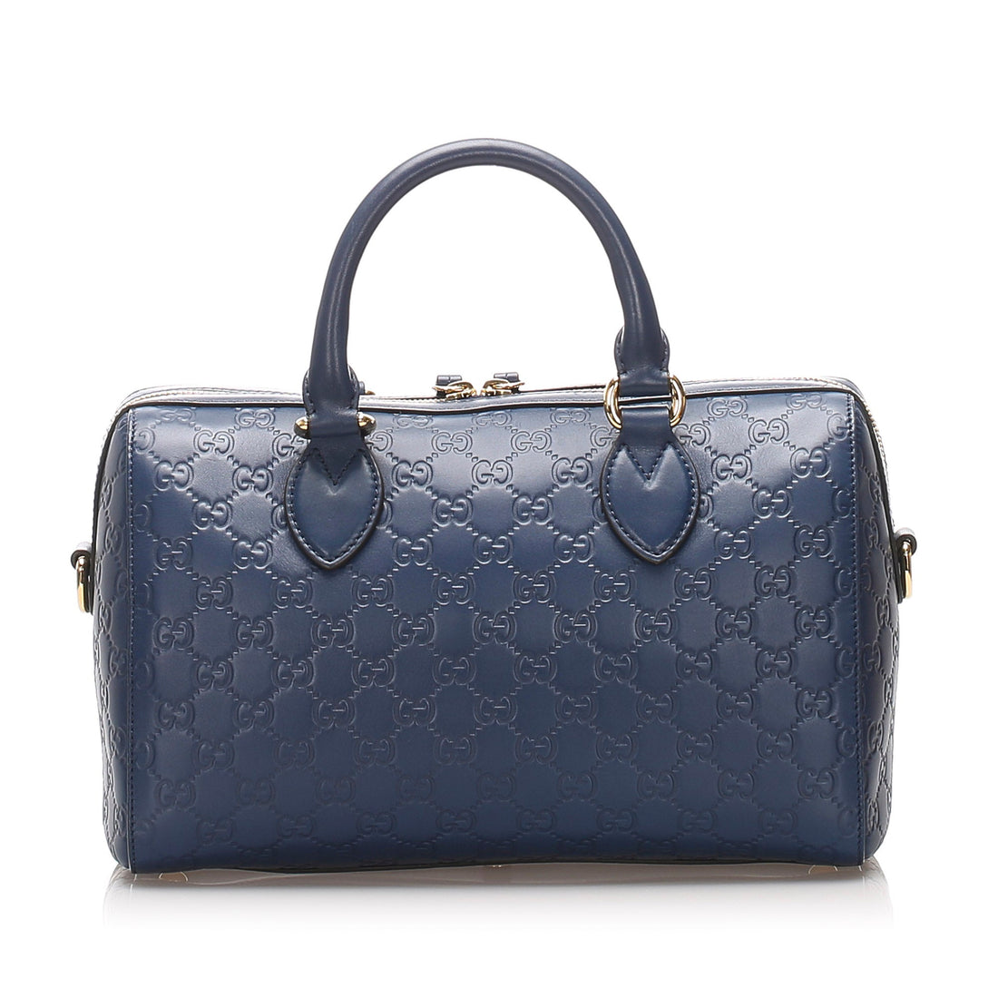 Gucci Guccissima Boston Bag Blue GHW