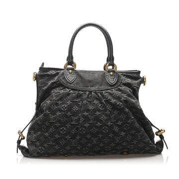 Louis-Vuitton Monogram Denim Neo Cabby MM Gray