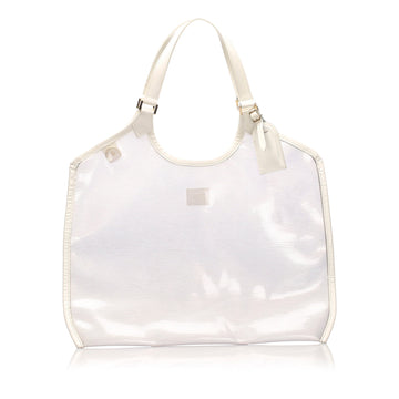 Louis-Vuitton White Epi Plage Baia Vinyl Tote