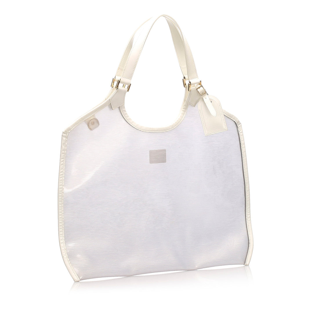 Louis-Vuitton White Epi Plage Baia Vinyl Tote
