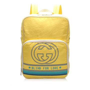 Gucci Blind For Love Nylon Backpack Yellow