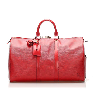 Louis-Vuitton Epi Keepall 45 Red