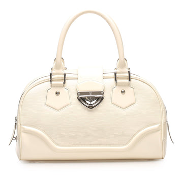 Louis-Vuitton Epi Bowling Montaigne in White