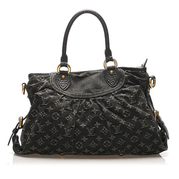 Louis-Vuitton Monogram Denim Neo Cabby MM Black