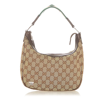 Gucci GG Canvas Web Handbag Brown