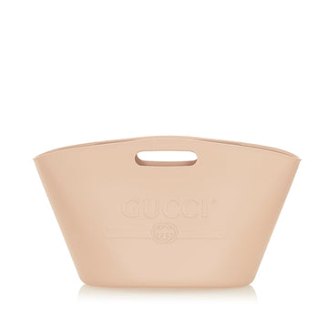 Gucci Logo Rubber Tote Bag Pink