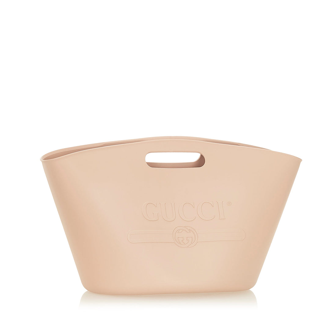 Gucci Logo Rubber Tote Bag Pink