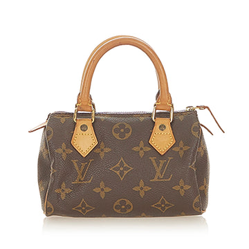 Louis-Vuitton Monogram Mini Speedy Brown