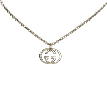 Gucci Interlocking G Pendant Necklace Silver