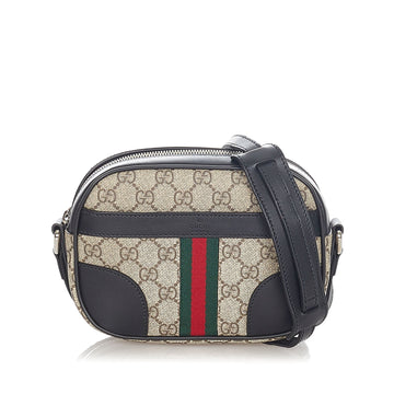 Gucci GG Supreme Web Crossbody bag Brown
