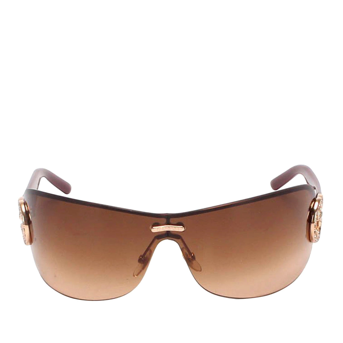 Gucci Gucci Oversized Shield Sunglasses Brown