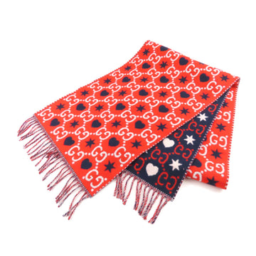 Gucci GG Wool Scarf Red