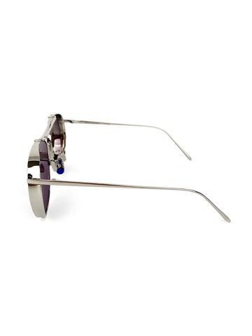Gentle Monster Silver "Big Bully" Aviator Mirror Sunglasses
