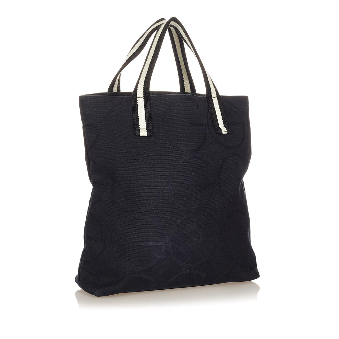 Gucci G Logo Canvas Web Tote Bag
