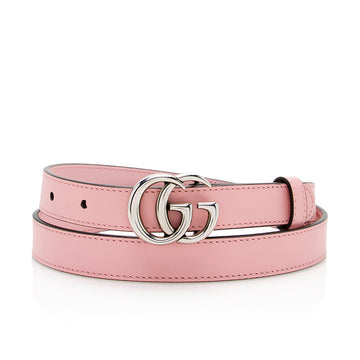Gucci Leather GG Marmont Slim Belt - Size 32 / 80