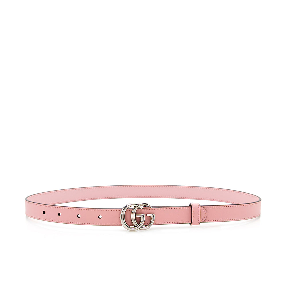 Gucci Leather GG Marmont Slim Belt - Size 32 / 80
