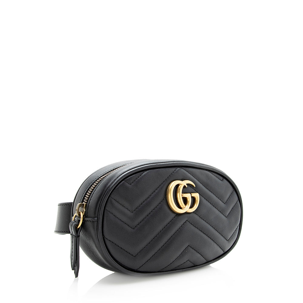 Gucci Matelasse Leather GG Marmont Belt Bag - Size 95