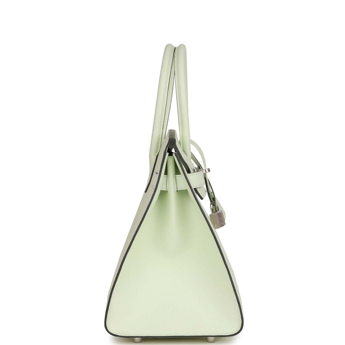 Hermes Birkin Sellier 30 Vert Fizz Leather Palladium Hardware