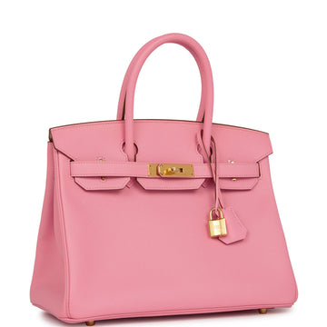 Hermes Birkin 30 Rose Confetti Leather Gold Hardware