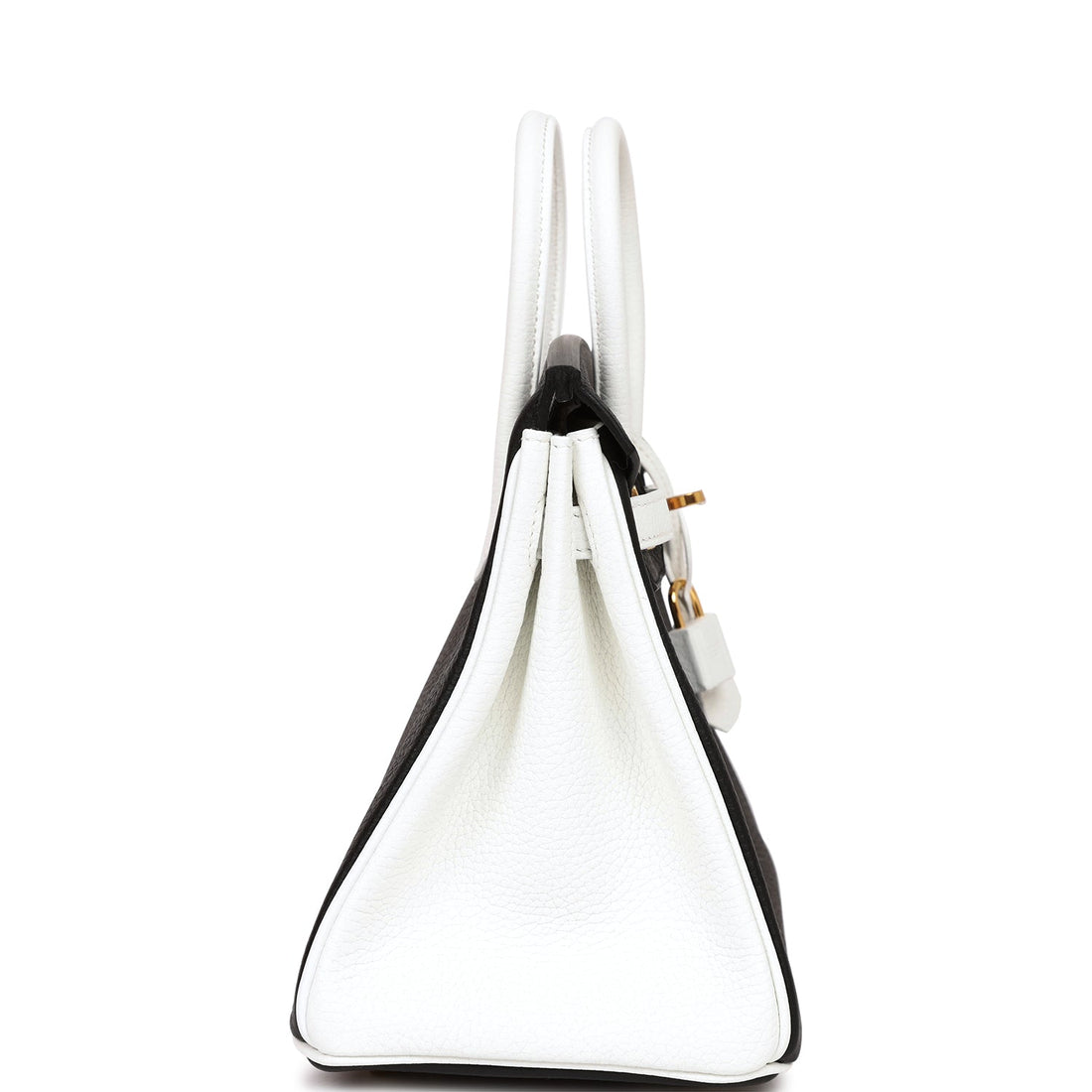 Hermes Special Order (HSS) Birkin 25 Black and White Leather Gold Hardware
