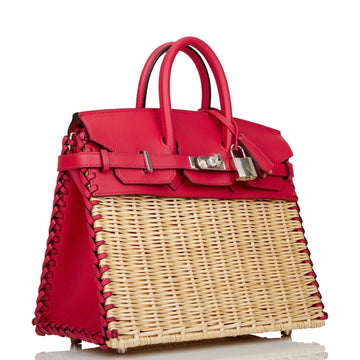 Hermes Picnic Sellier Birkin 25 Framboise Leather Palladium Hardware
