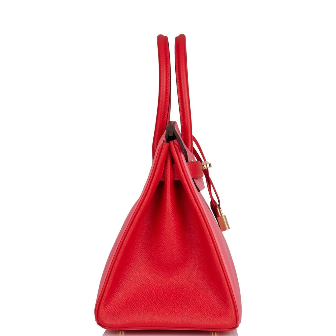 Hermes Special Order (HSS) Birkin 30 Rose Azalee and Rouge de Coeur Leather Permabrass Hardware