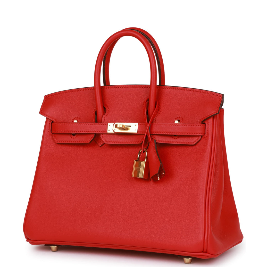 Hermes Birkin 25 Rouge De Coeur Leather Gold Hardware