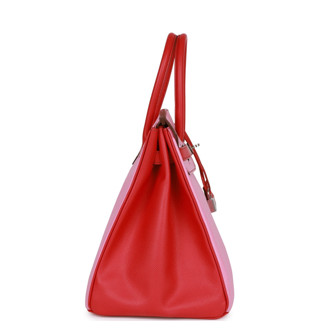 Top Quality Hermes Special Order (HSS) Birkin 35 Bubblegum and Bougainvillea Leather Palladium Hardware