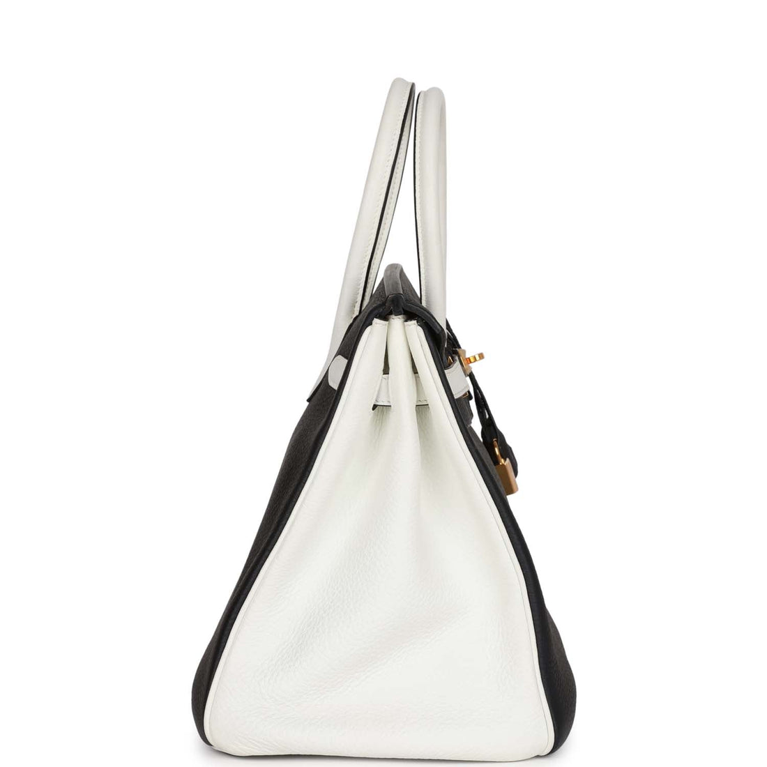Top Quality Hermes Special Order (HSS) Birkin 35 Black and White Leather Gold Hardware