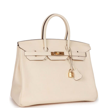Hermes Birkin 35 Nata Leather Gold Hardware