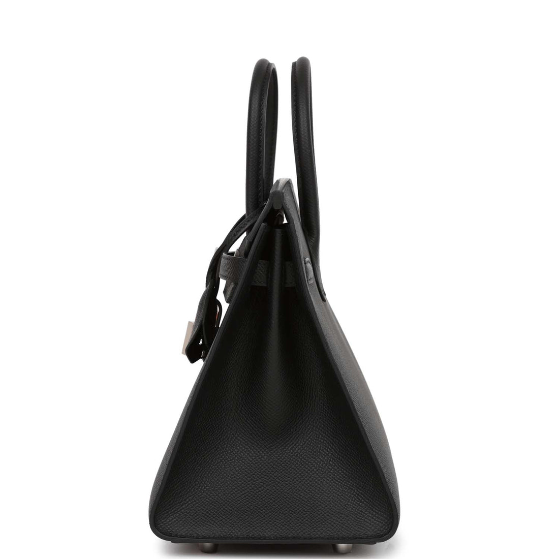 Hermes Birkin Sellier 25 Black Leather Palladium Hardware