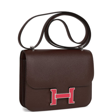 Hermes Constance 18 Rouge Sellier Leather Palladium Hardware