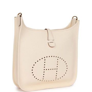 Hermes Evelyne III PM Nata Leather Gold Hardware
