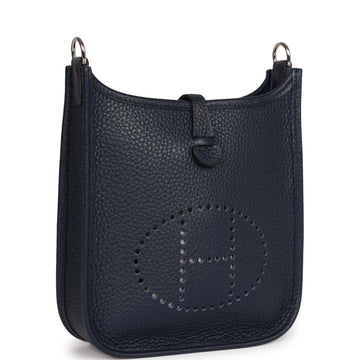 Hermes Evelyne TPM Bleu Nuit Leather Palladium Hardware