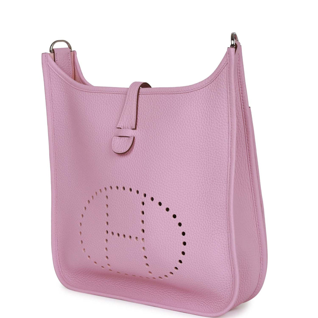 Hermes Evelyne III PM Mauve Sylvestre Leather Palladium Hardware