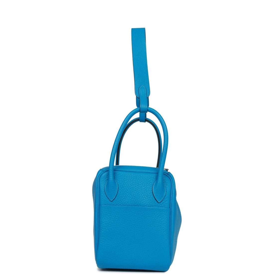 Hermes Lindy 26 Bleu Zanzibar Verso Leather Palladium Hardware