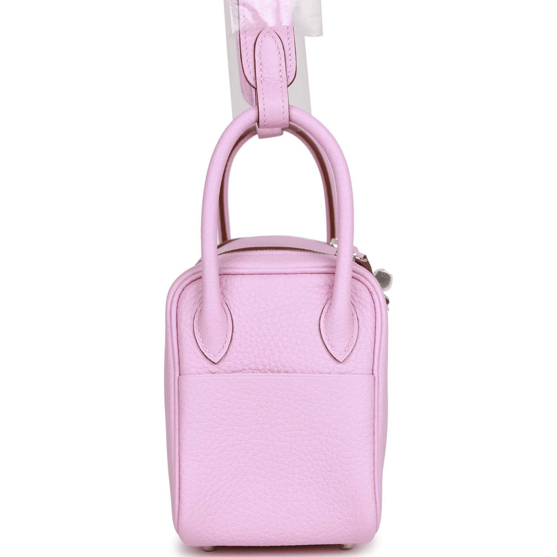 Hermes Mini Lindy Mauve Sylvestre Leather Palladium Hardware