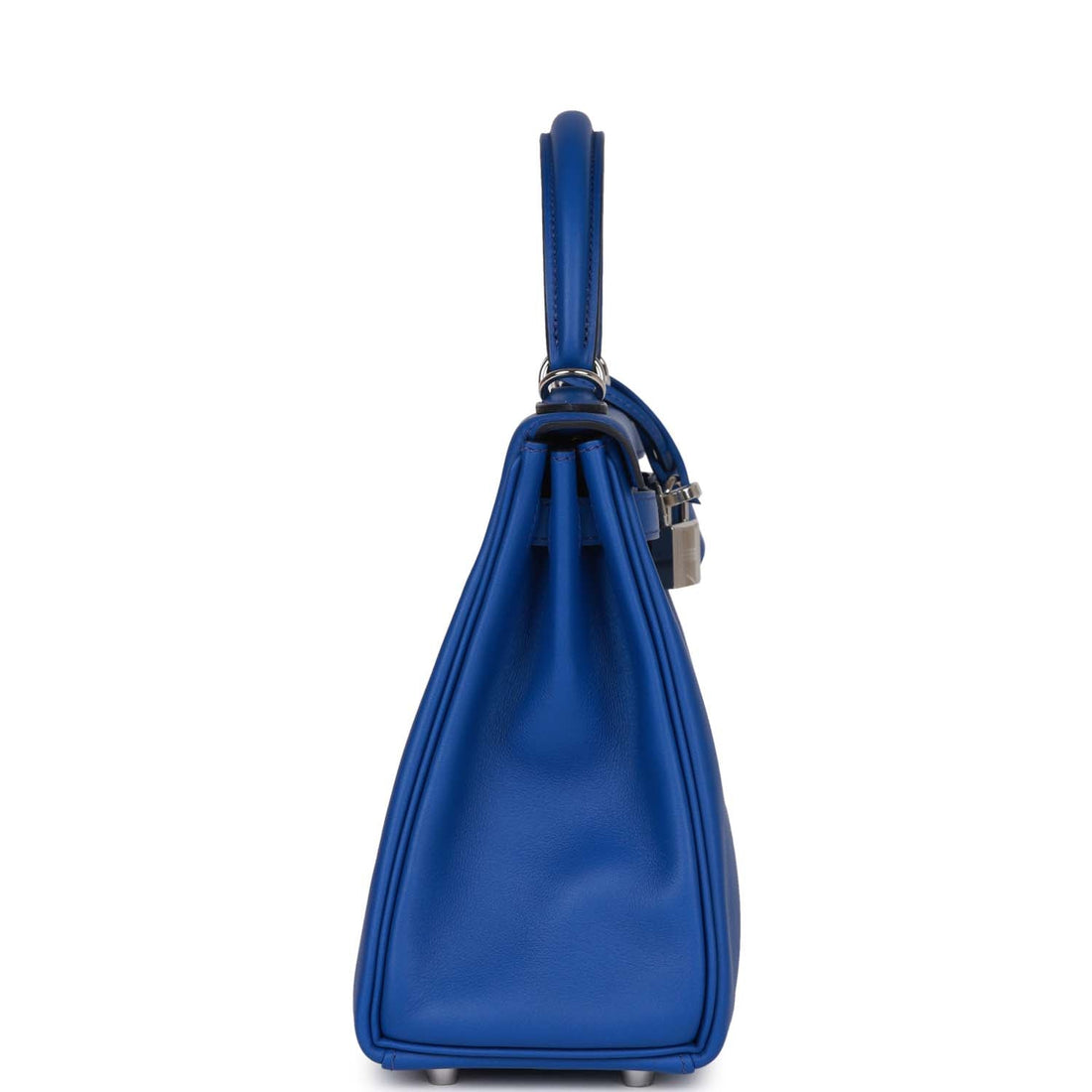 Hermes Kelly Retourne 25 Bleu Royal Leather Palladium Hardware