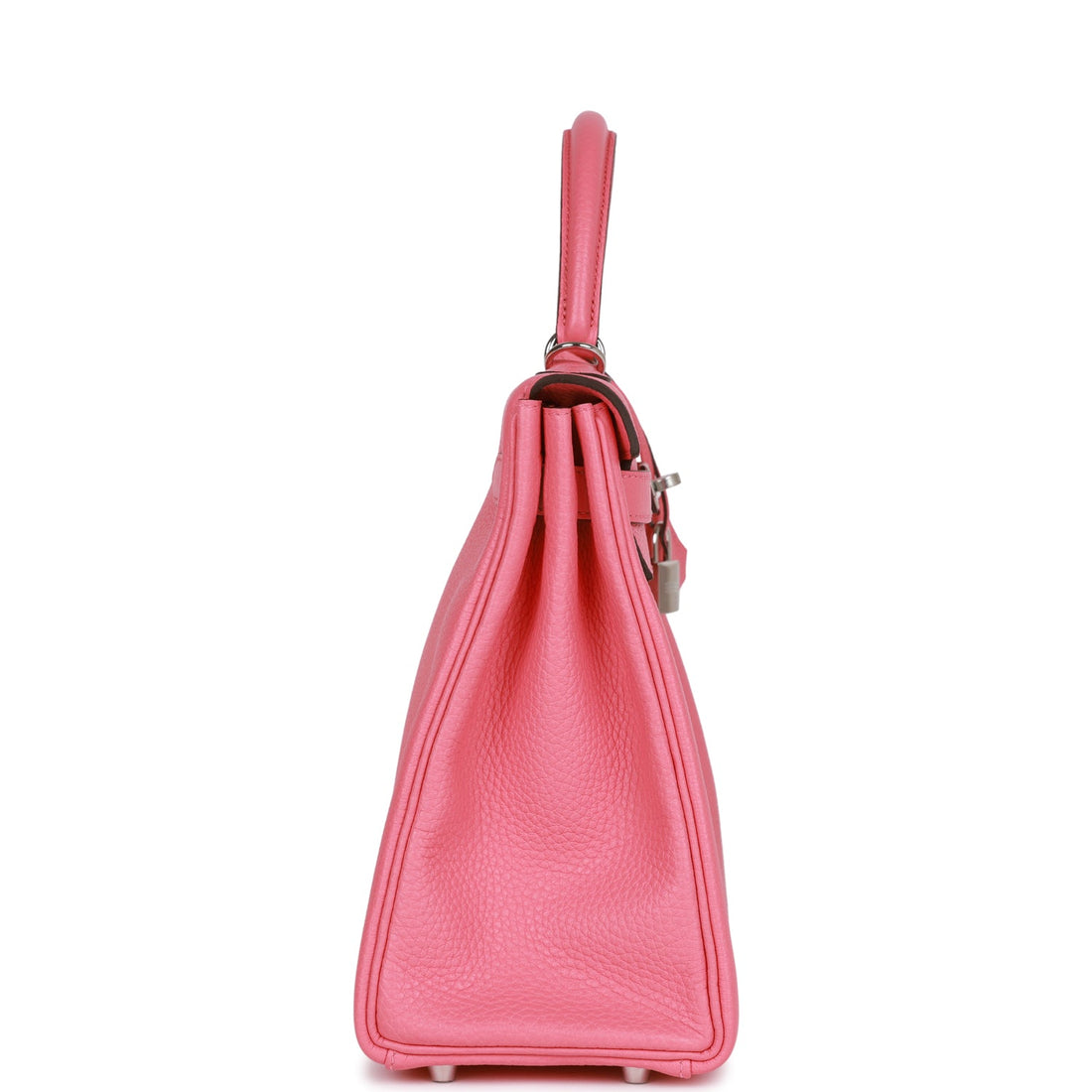 Hermes Kelly Retourne 32 Rose Azalee Leather Palladium Hardware
