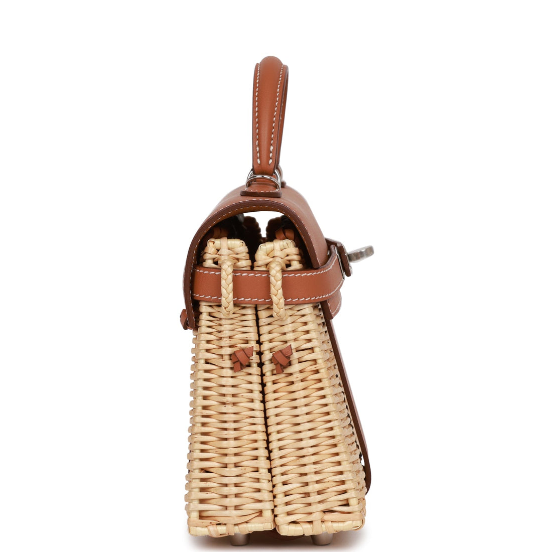 Top Quality Hermes Mini Picnic Kelly 20 Gold Leather Palladium Hardware