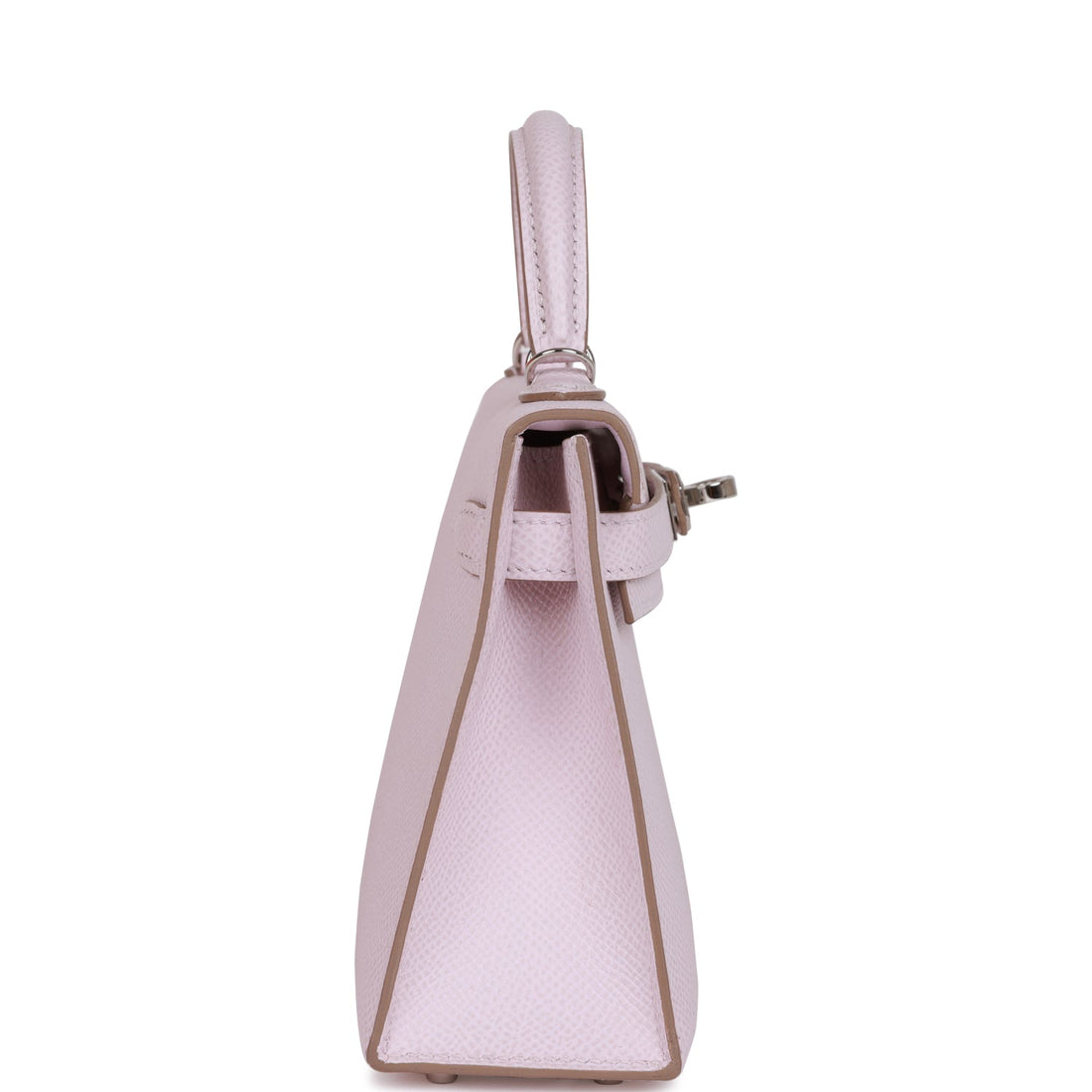Hermes Kelly Sellier 20 Mauve Pale Leather Palladium Hardware