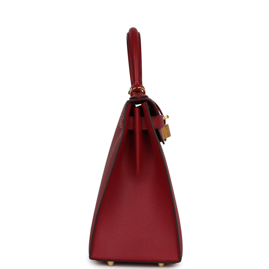 Hermes Kelly Sellier 28 Rouge Grenat Leather Gold Hardware