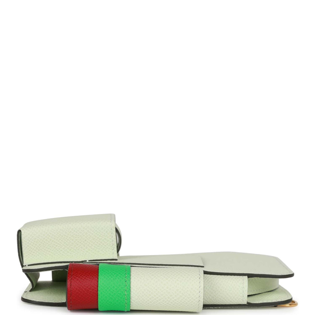 Hermes HermesWay Telephone Crossbody Vert Fizz, Vert Comics and Rubis Leather Gold Hardware