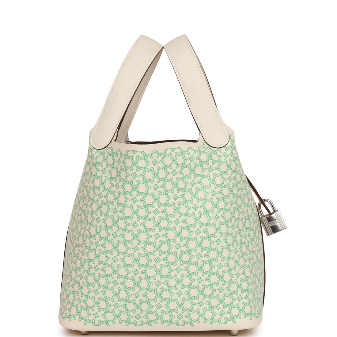 Hermes Picotin Lock 18 "Lucky Daisy" Nata Leather Palladium Hardware