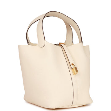 Hermes Picotin Lock 22 Nata Leather Gold Hardware