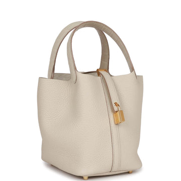 Hermes Picotin Lock 18 Beton Matte Alligator and Leather Touch Gold Hardware