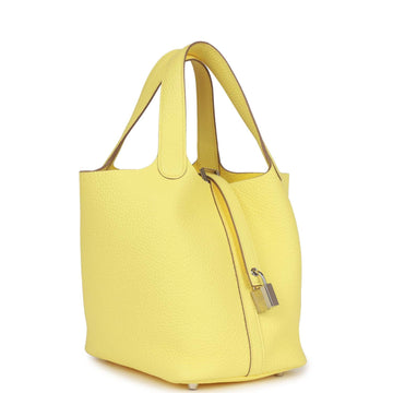 Hermes Picotin 18 Limoncello Leather Palladium Hardware